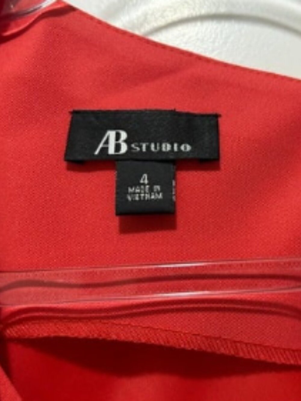 AB Studio Coral Sheath Dress with asymmetrical neck line Size 4 NWT